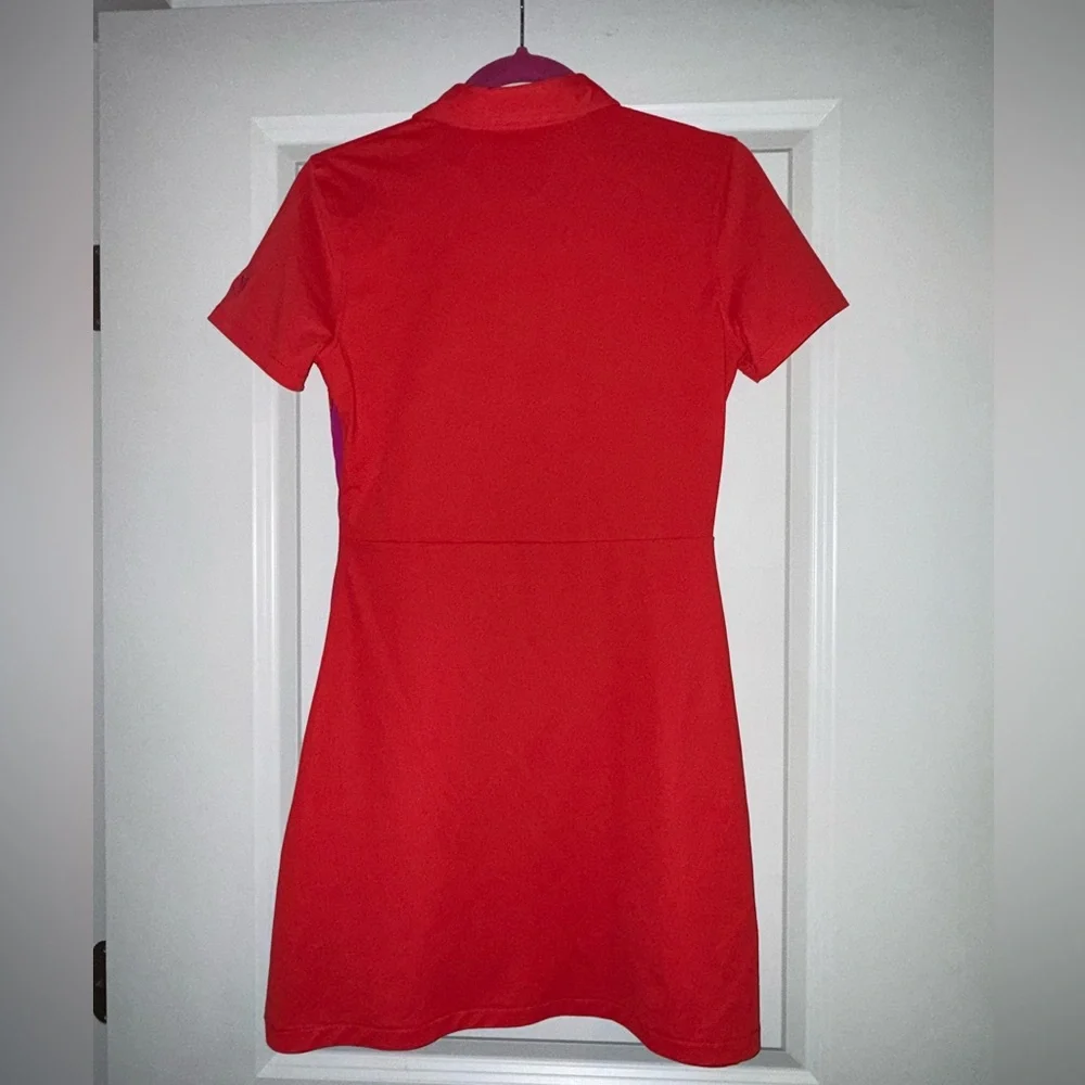 G/FORE Red Polo Dress with Purple Side Panels - Picture 2 of 4